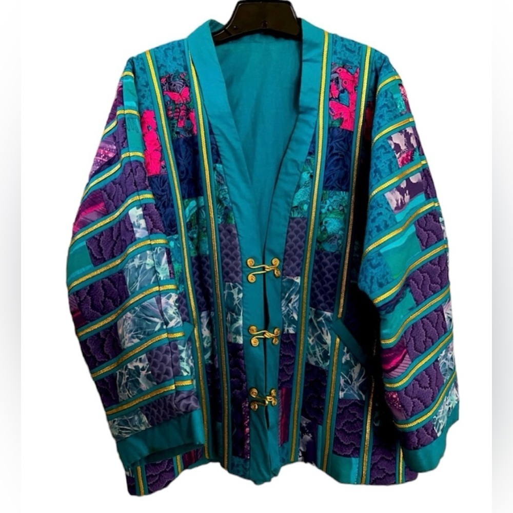 💮 Vibrant Custom Made Ribbon Trim Jacket - Picture 7 of 8